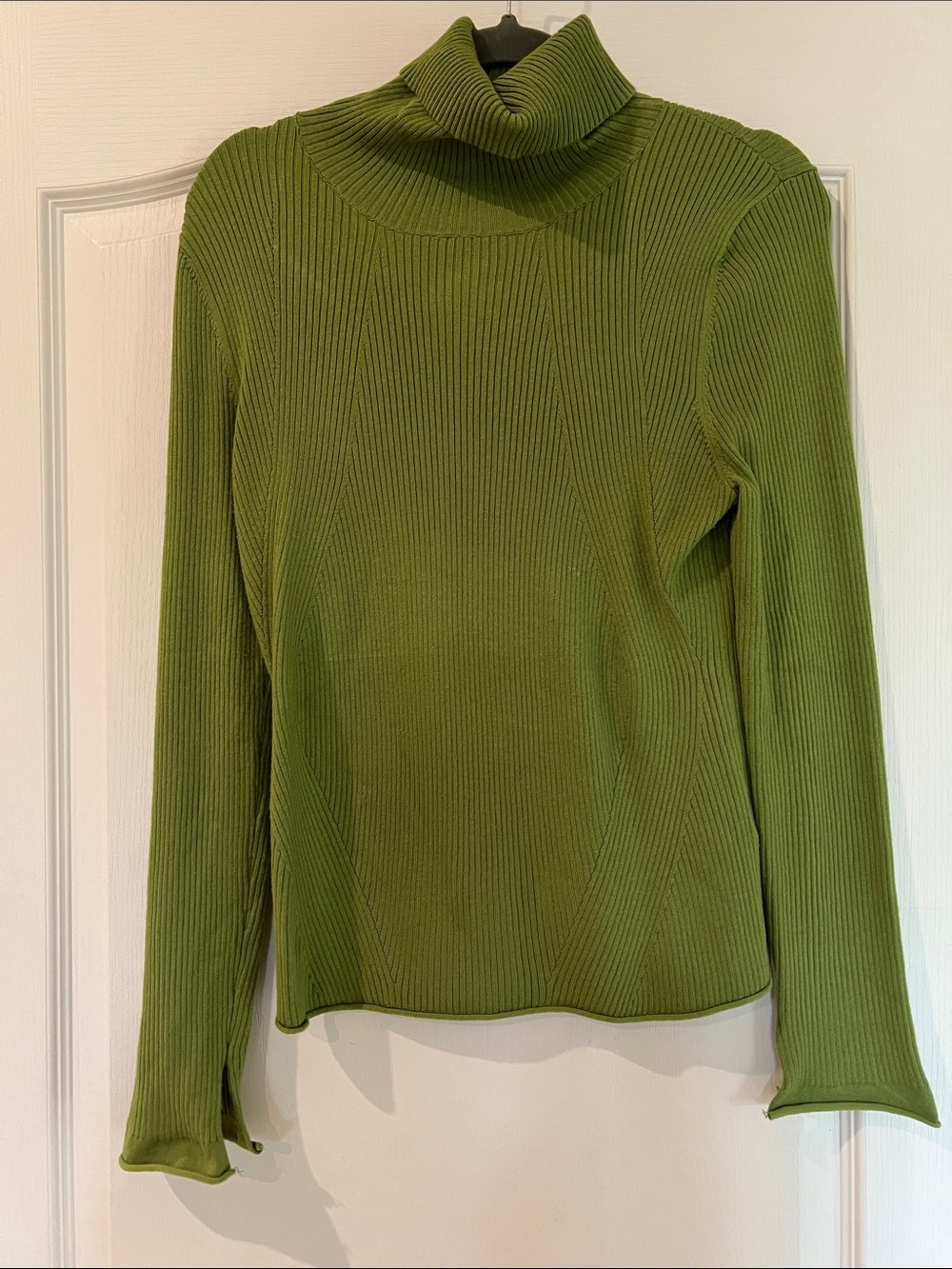 Maeve Olive Ribbed Turtleneck Sweater